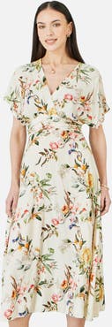 Yumi Floral Print Midi Dress