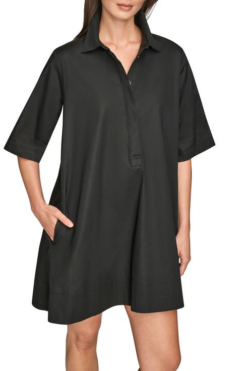 Elbow Sleeve Collar Dress
