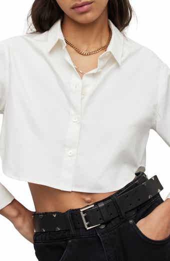 Averie Crop Button-Up Shirt