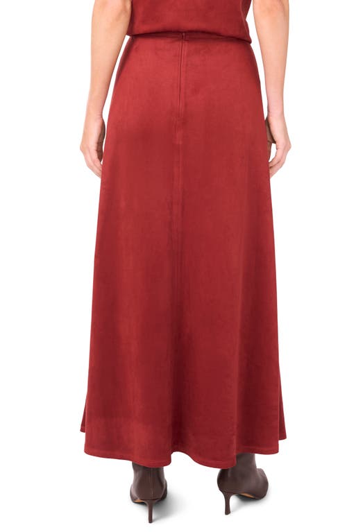 Vince Camuto Faux Suede A-line Skirt In Burgundy