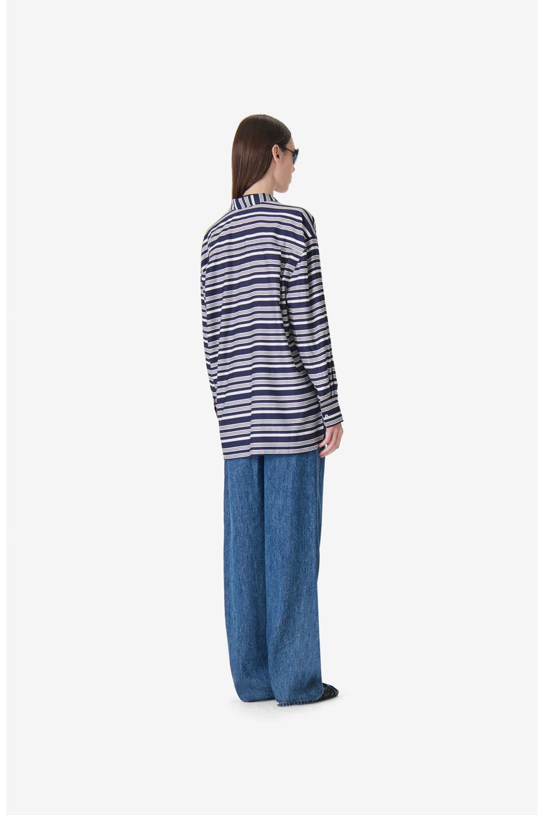 Uzes Striped Poplin Shirt, Alternate, color, SAILOR STRIPE