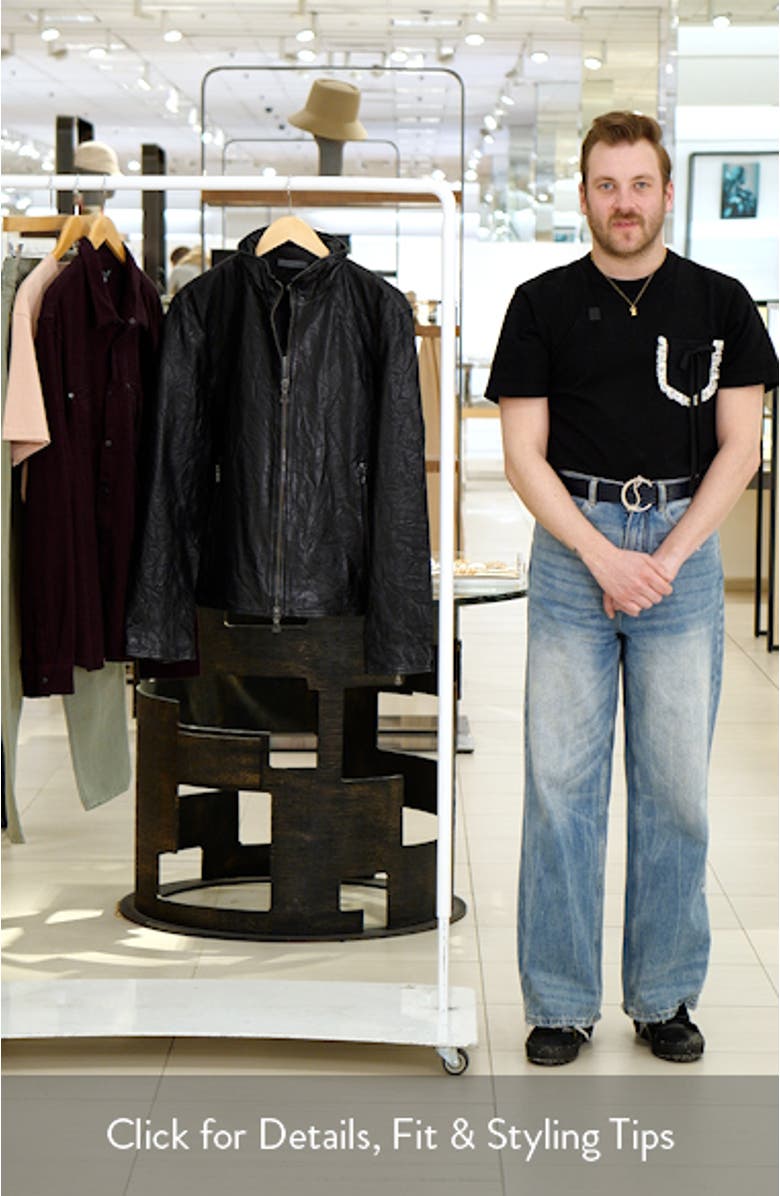 Ansel Crinkled Leather Jacket, sales video thumbnail