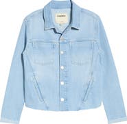 L'AGENCE Janelle Raw Cut Slim Denim Jacket