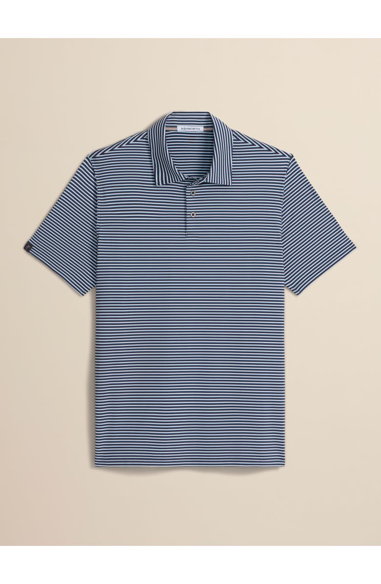 ASHWORTH GOLF PB Stripe Polo, Main, color, Midnight/Blush/Seaside