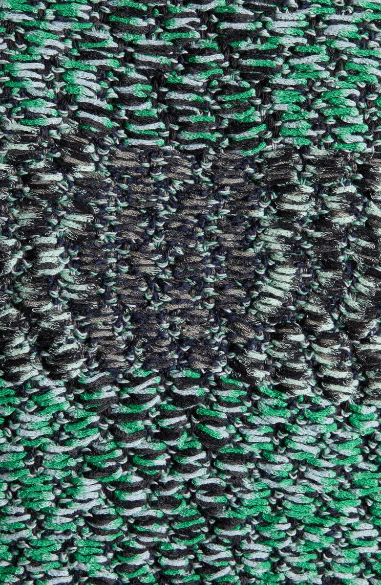 Bottega Veneta Check Crewneck Wool Sweater, Alternate, color, 1744 Mint/ Grey/ Navy