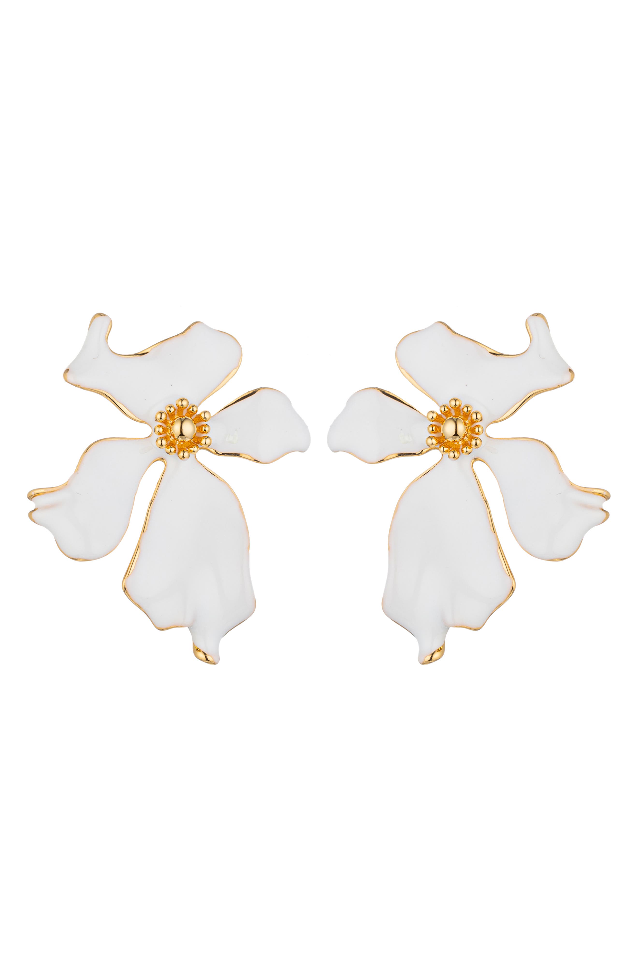 EYE CANDY LOS ANGELES Aya Floral Enamel Stud Earrings