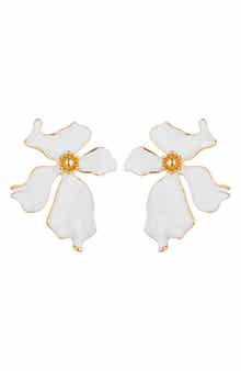 EYE CANDY LOS ANGELES Aya Floral Enamel Stud Earrings