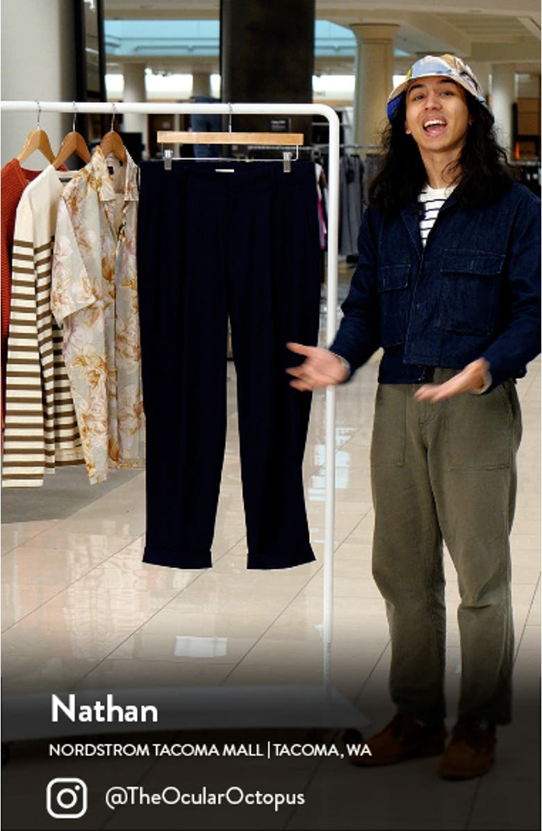 Pleat Front Tapered Leg Pants, sales video thumbnail