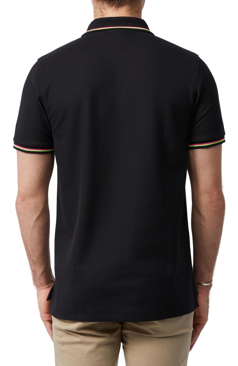 Psycho Bunny Logo Tipped Cotton Piqué Polo, Alternate, color,