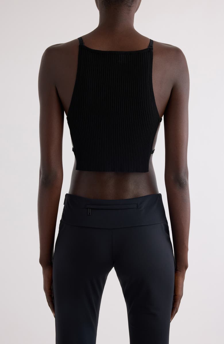 Courrèges Open Side Rib Knit Tank, Alternate, color, 