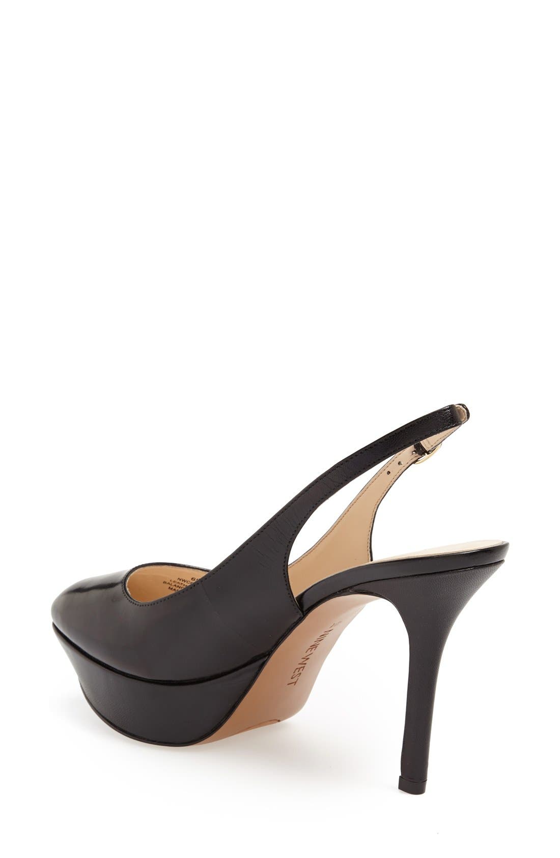 Nine West 'Cozelle' Platform Slingback Pump, Alternate, color, 