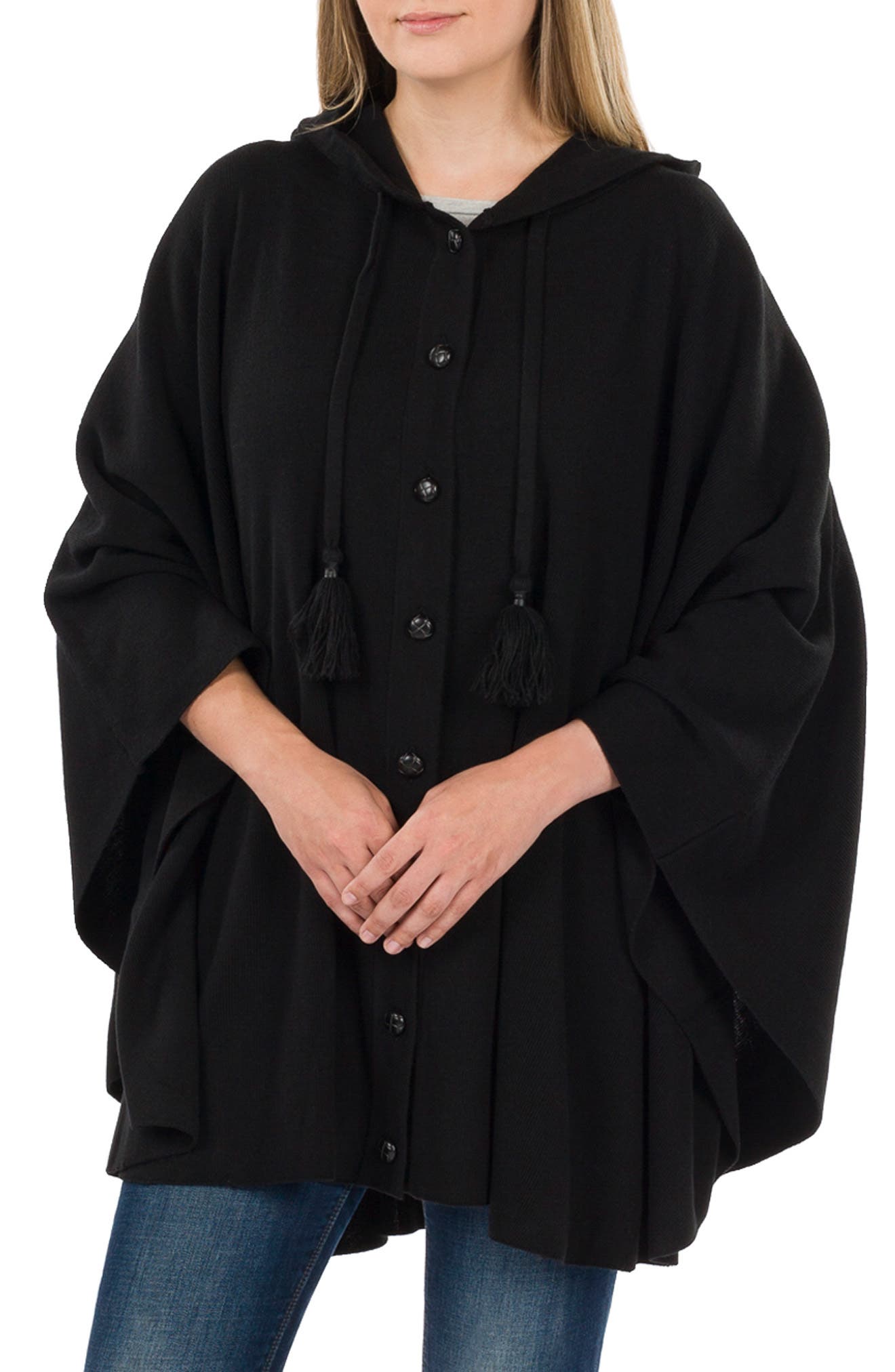 Patricia Nash Hooded Button Front Cape