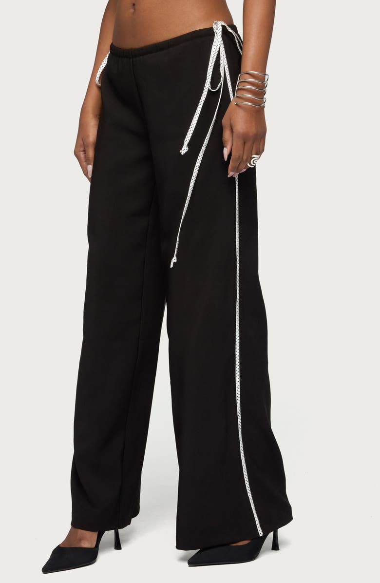 EDIKTED Mikah Contrast Stripe Wide Leg Pants, Alternate, color, 