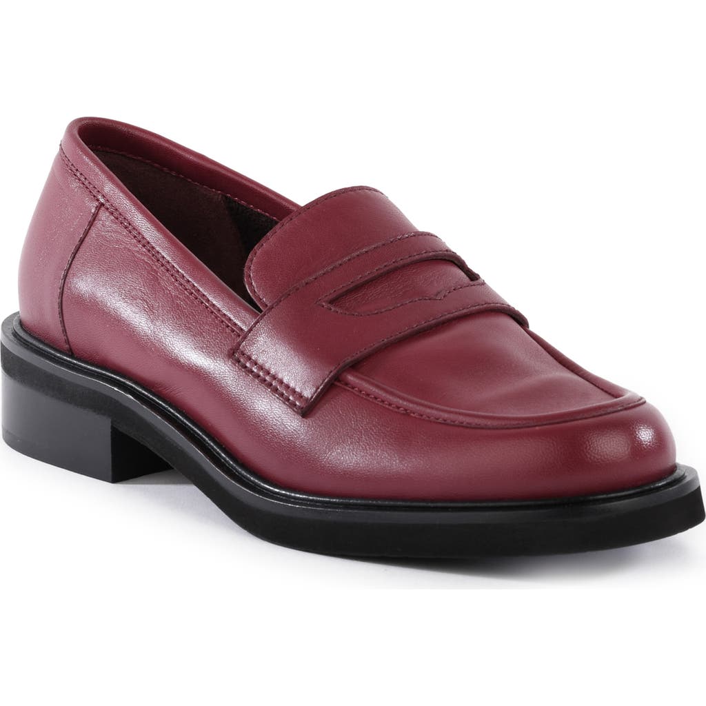 Seychelles Superior Penny Loafer in Burgundy Leather