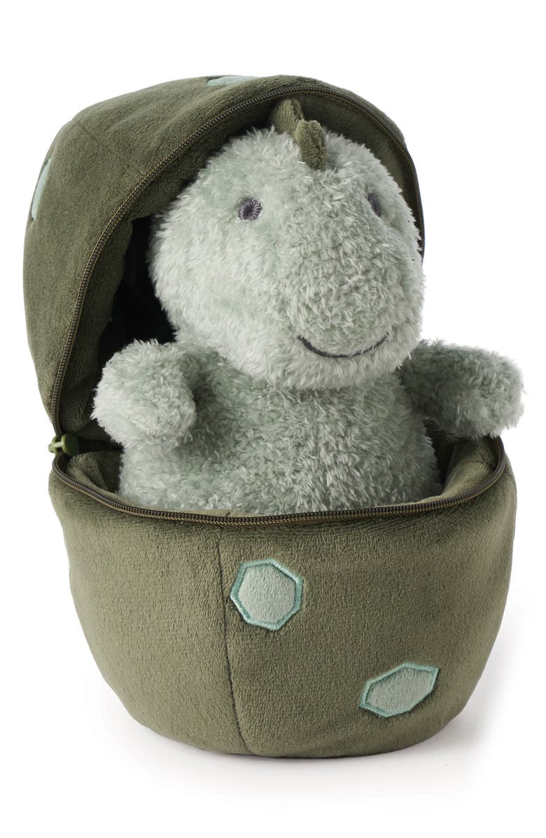 Elegant Baby Dinosaur Egg Plush Toy, Main, color, Sage Green