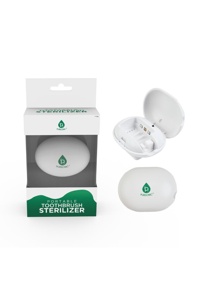 Portable Toothbrush Sterilizer, Main, color, White
