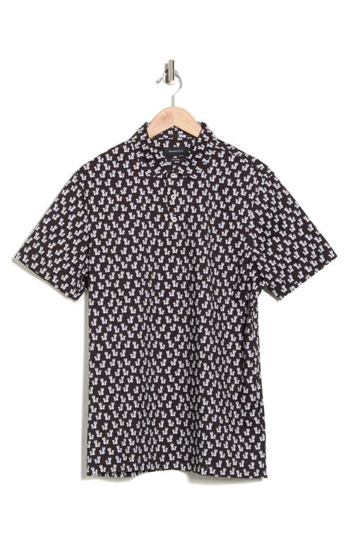 Bugatchi Victor Short Sleeve 8-way Stretch Ooohcotton® Knit Polo In Black