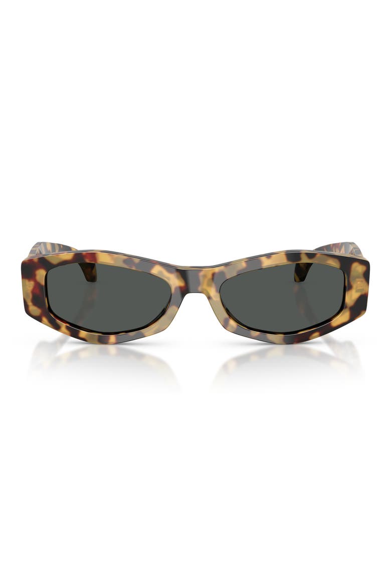 54mm Irregular Sunglasses, Main, color, BROWN YELLOW HAVANA/ DARK GREY