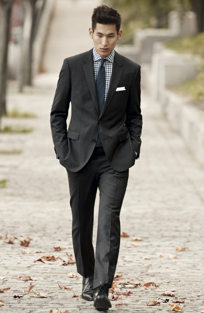 BOSS HUGO BOSS 'James/Sharp' Trim Fit Check Suit, Alternate, color,