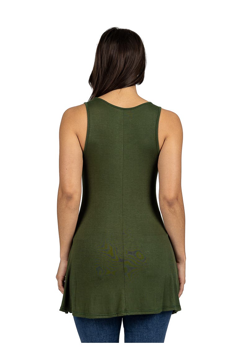 Scoop Neck Sleeveless Tunic Top, Alternate, color, Olive