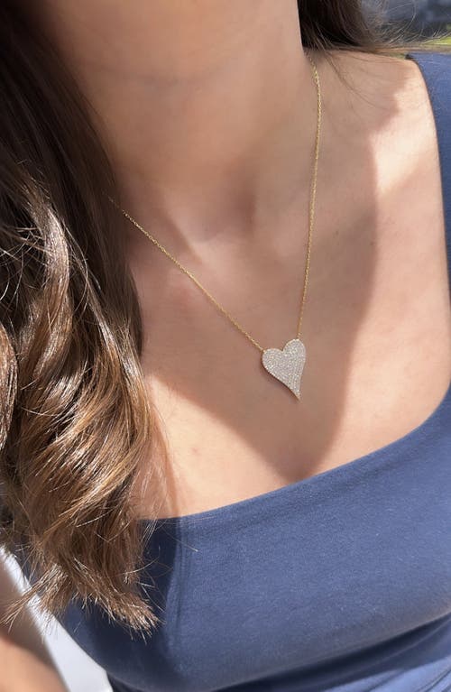Shymi Pavé Heart Pendant Necklace In Multi
