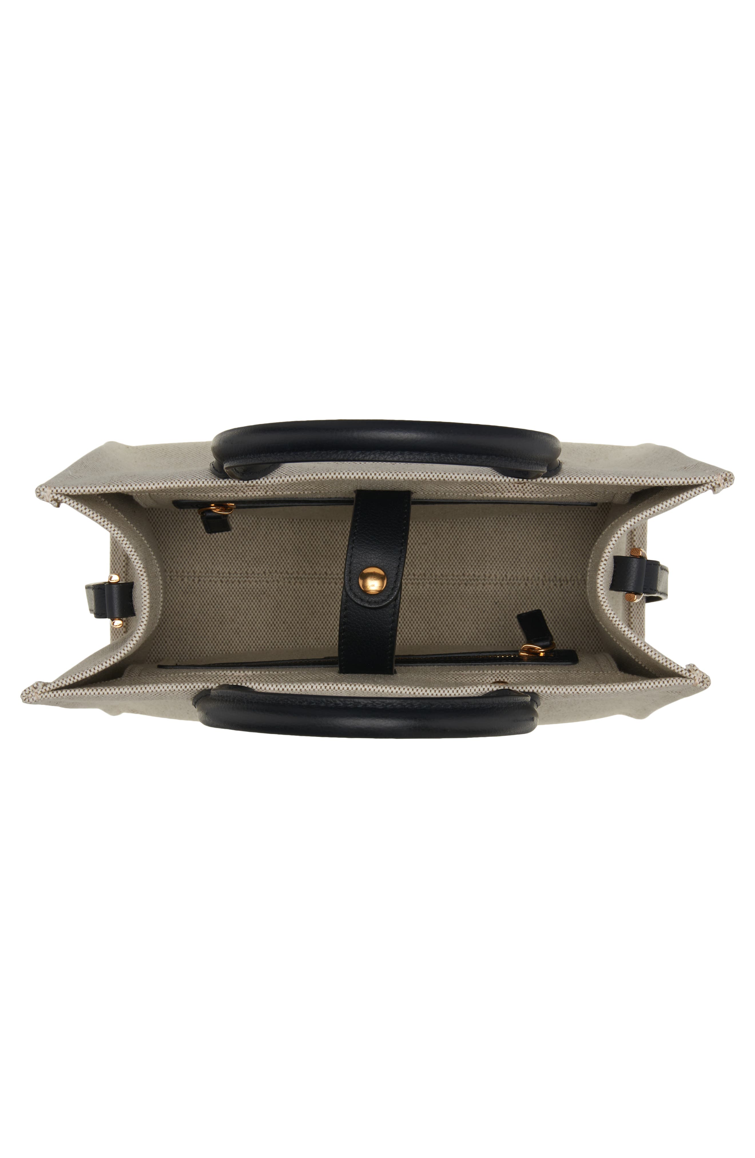 Versace Small La Medusa Logo Canvas Tote, Alternate, color, Rope Black-Versace Gold