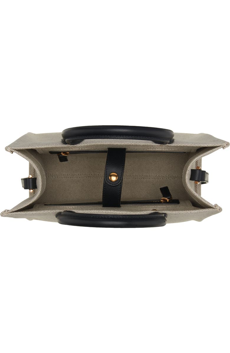 Versace Small La Medusa Logo Canvas Tote, Alternate, color, Rope Black-Versace Gold