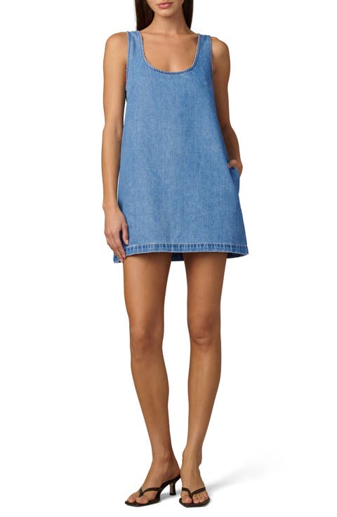The Scoop Neck Denim Minidress