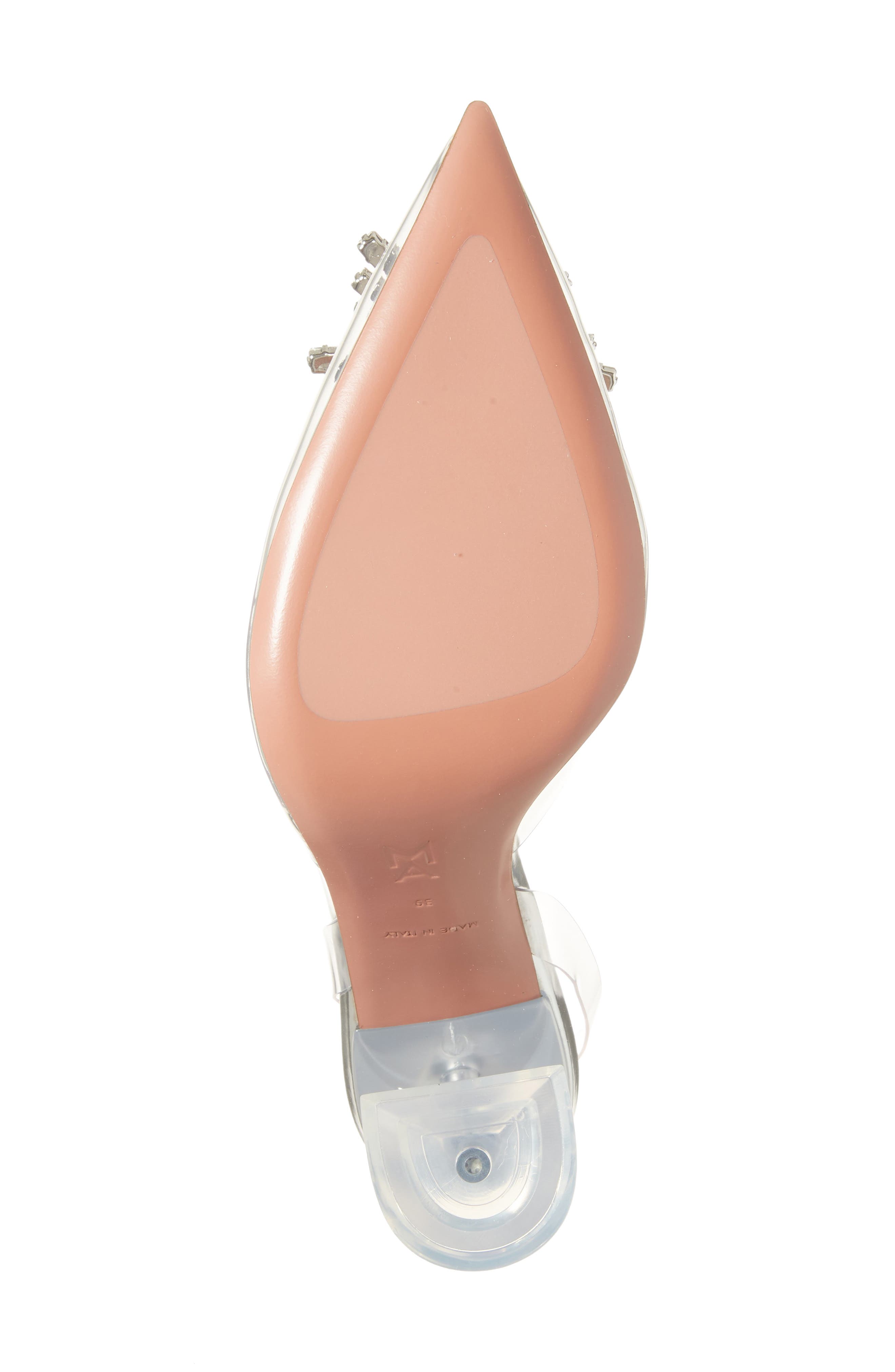 Amina Muaddi Begum Transparent Pointed Toe Slingback Pump, Alternate, color, Pvc Transparent