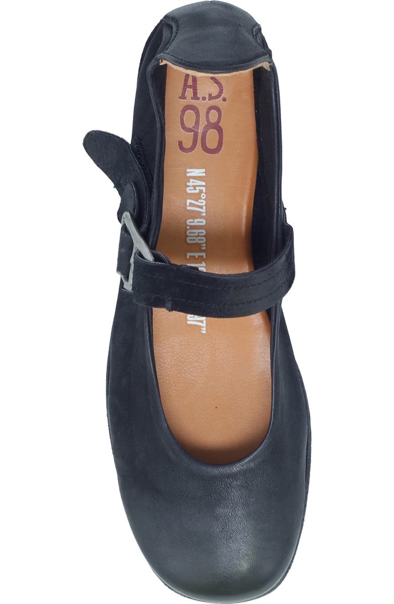 A.S.98 Zaine Mary Jane Flat, Alternate, color, Black