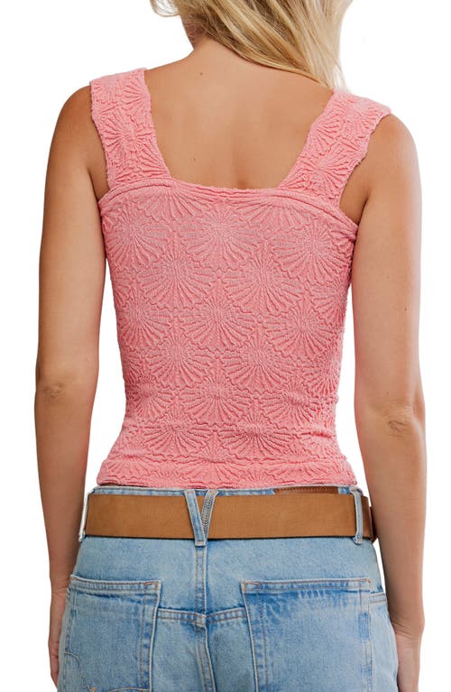 Free People Love Letter Floral Knit Camisole In Pink