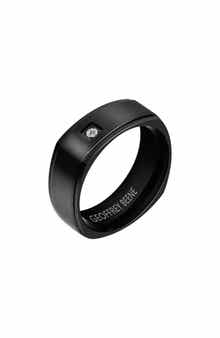 GEOFFREY BEENE Men's Cubic Zirconia Band Ring