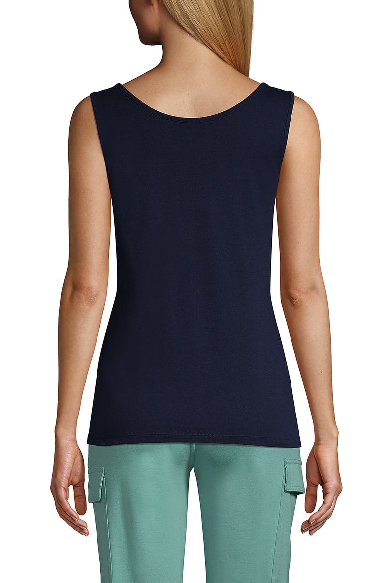 Cotton Tank Top, Alternate, color, Radiant Navy