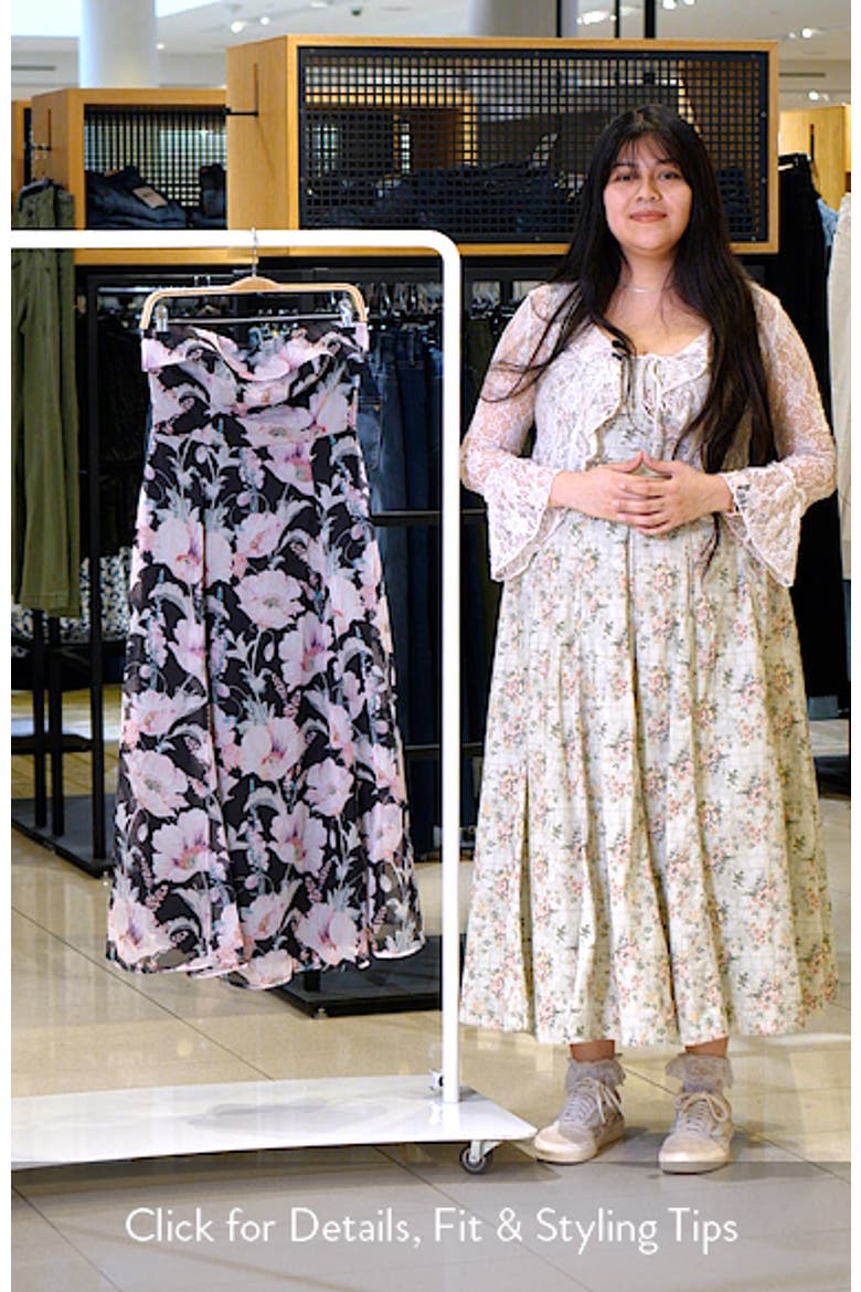 Elena Floral Strapless Cocktail Midi Dress video