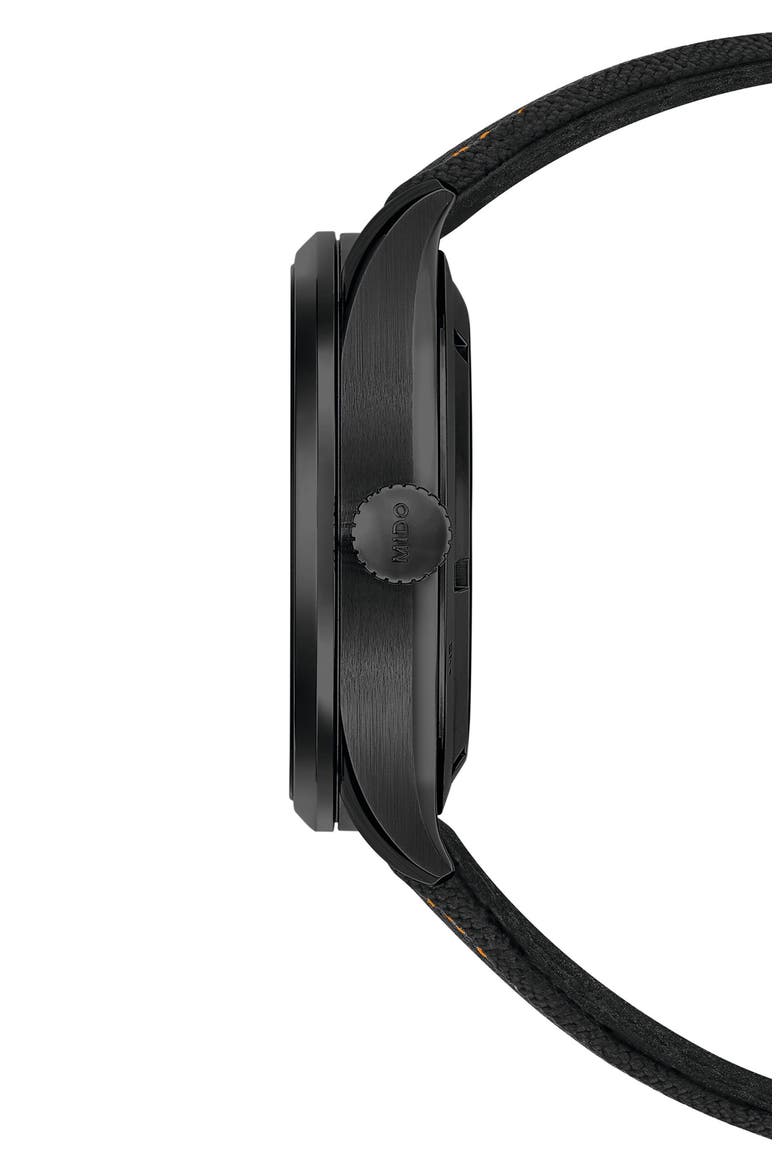Multifort Skeleton Vertigo Automatic Webbing Strap Watch, 42mm, Alternate, color, BLACK