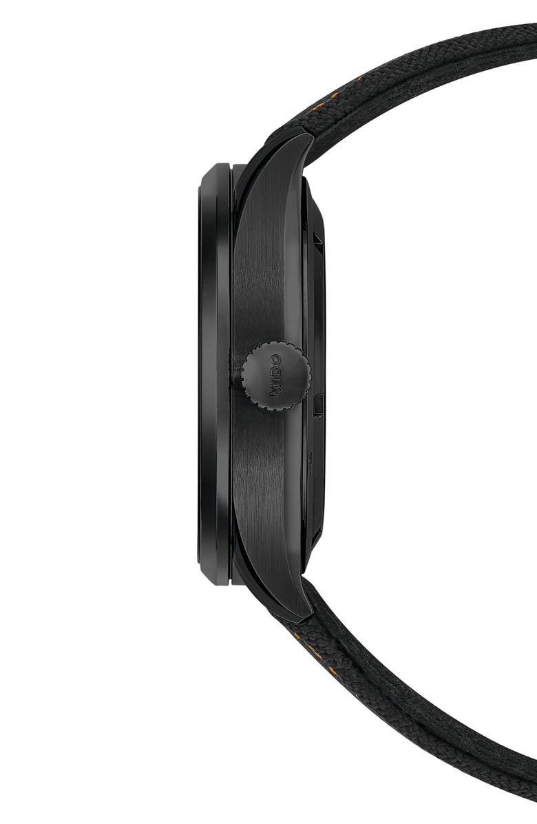 MIDO Multifort Skeleton Vertigo Automatic Webbing Strap Watch, 42mm, Alternate, color, Black