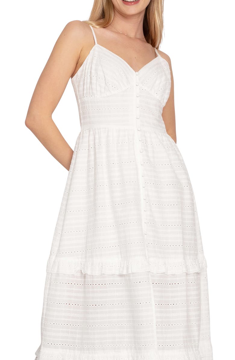 Belle & Bloom Supersitition Tiered Maxi Dress, Alternate, color, White