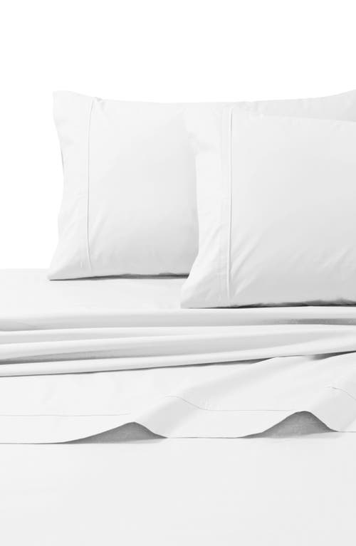 Azores Home 300 Thread Count Cotton Percale Sheet Set In White
