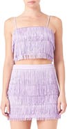 Endless Rose Tiered Fringe Crop Top