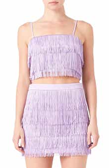 Endless Rose Tiered Fringe Crop Top