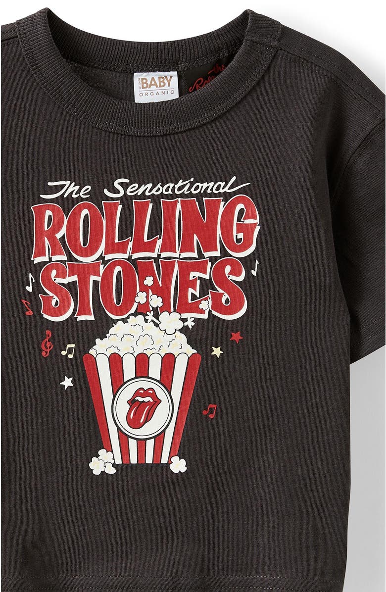 Cotton On Kids Bobbi Short Sleeve Lcn Tee, Alternate, color, Phantom Rolling Stones