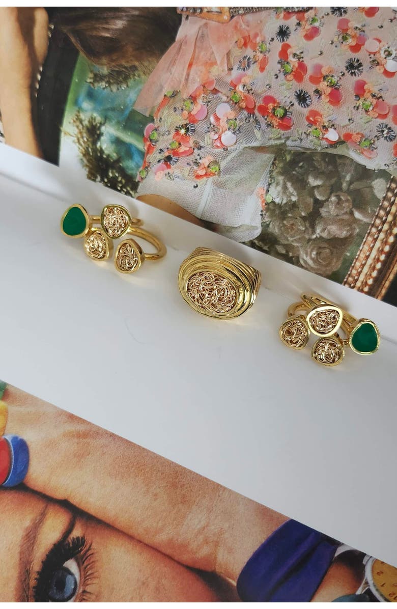 Daniela Millan Jewelry Power Statement Ring, Alternate, color, Gold