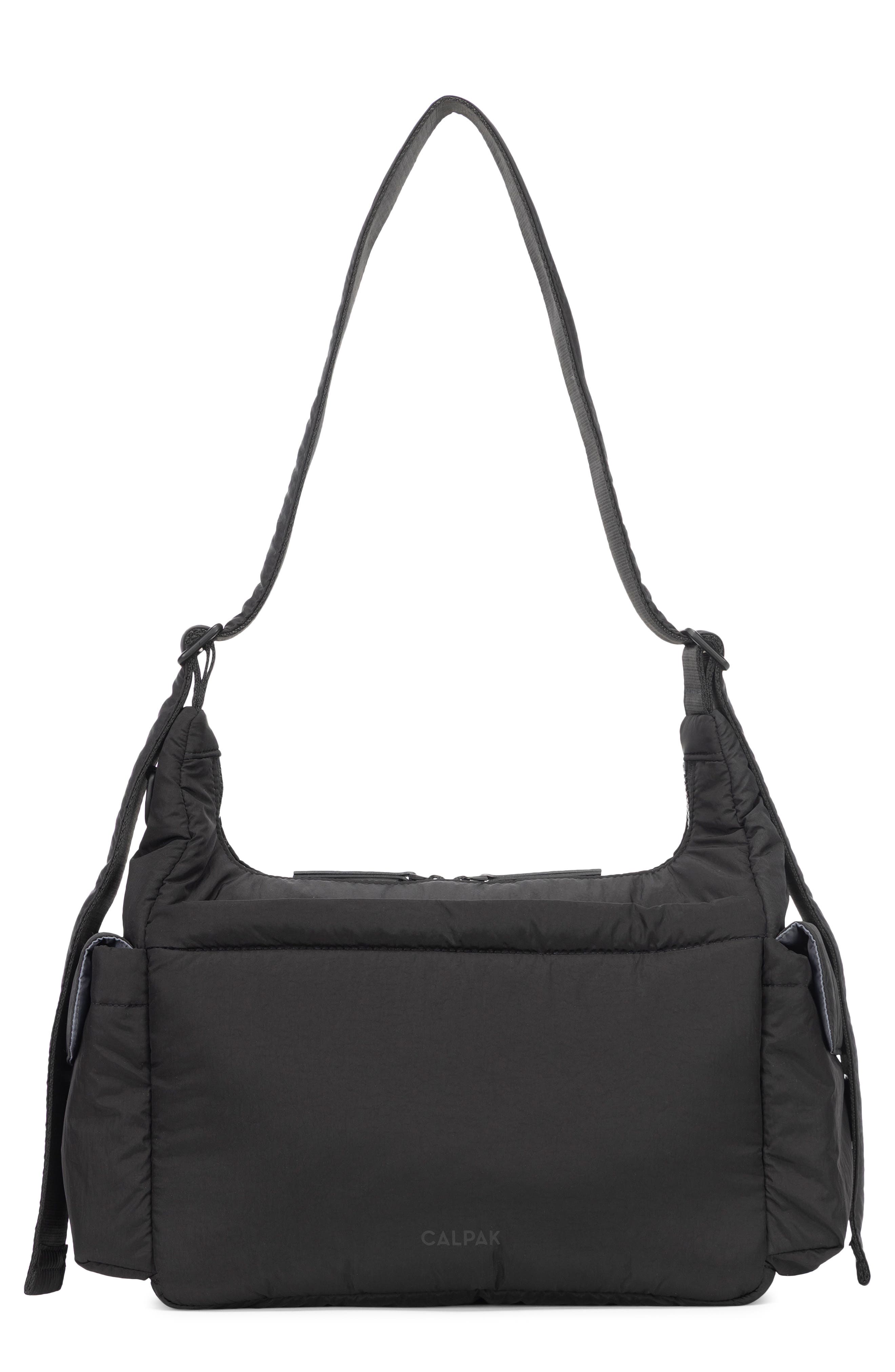 CALPAK Diaper Crossbody Bag, Main, color, Black