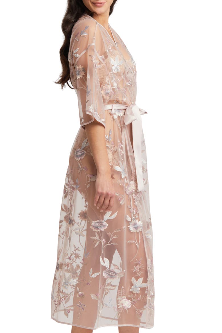 Stunning Sheer Organza Robe, Alternate, color, SEPIA ROSE