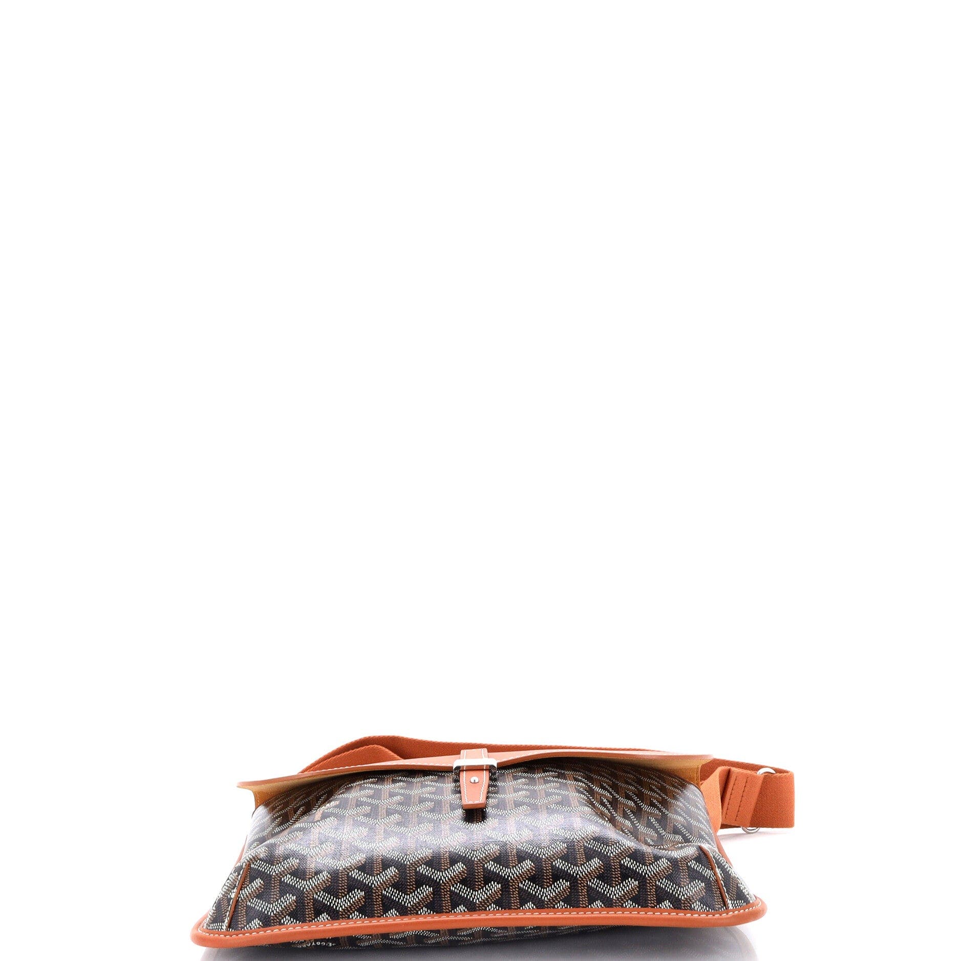 Coursier Messenger Bag Coated Canvas and Leather, Alternate, color, Brown