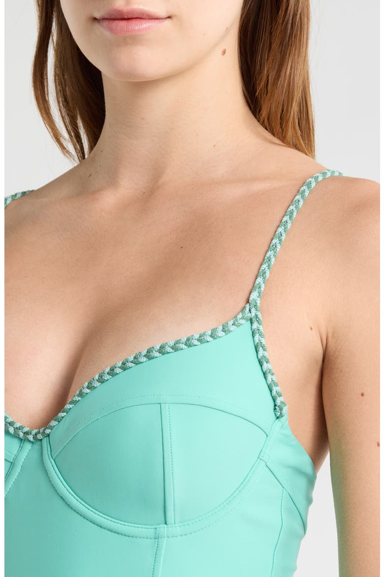 Jayda Braided One-Piece Swimsuit, Alternate, color, SEAGLASS