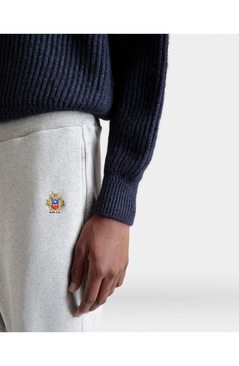 Bally Sweatpants With a Bally Crest Logo In Cotton, Alternate, color, Gray