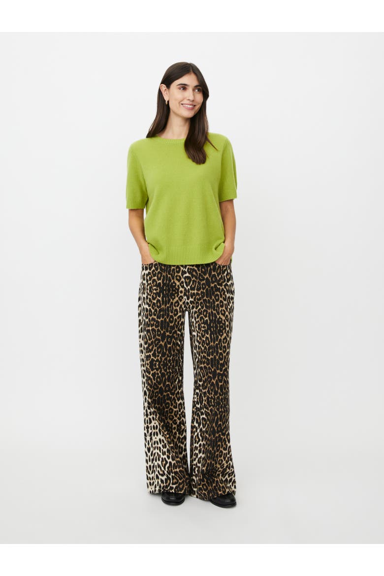 MaFallan Short Sleeve Sweater, Alternate, color, B Chartreuse