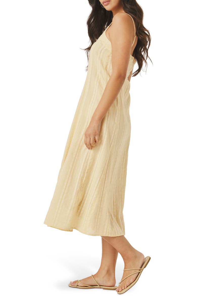 Splendid Meadow Embroidered Cotton Midi Sundress, Alternate, color, Honeysuckle Beige