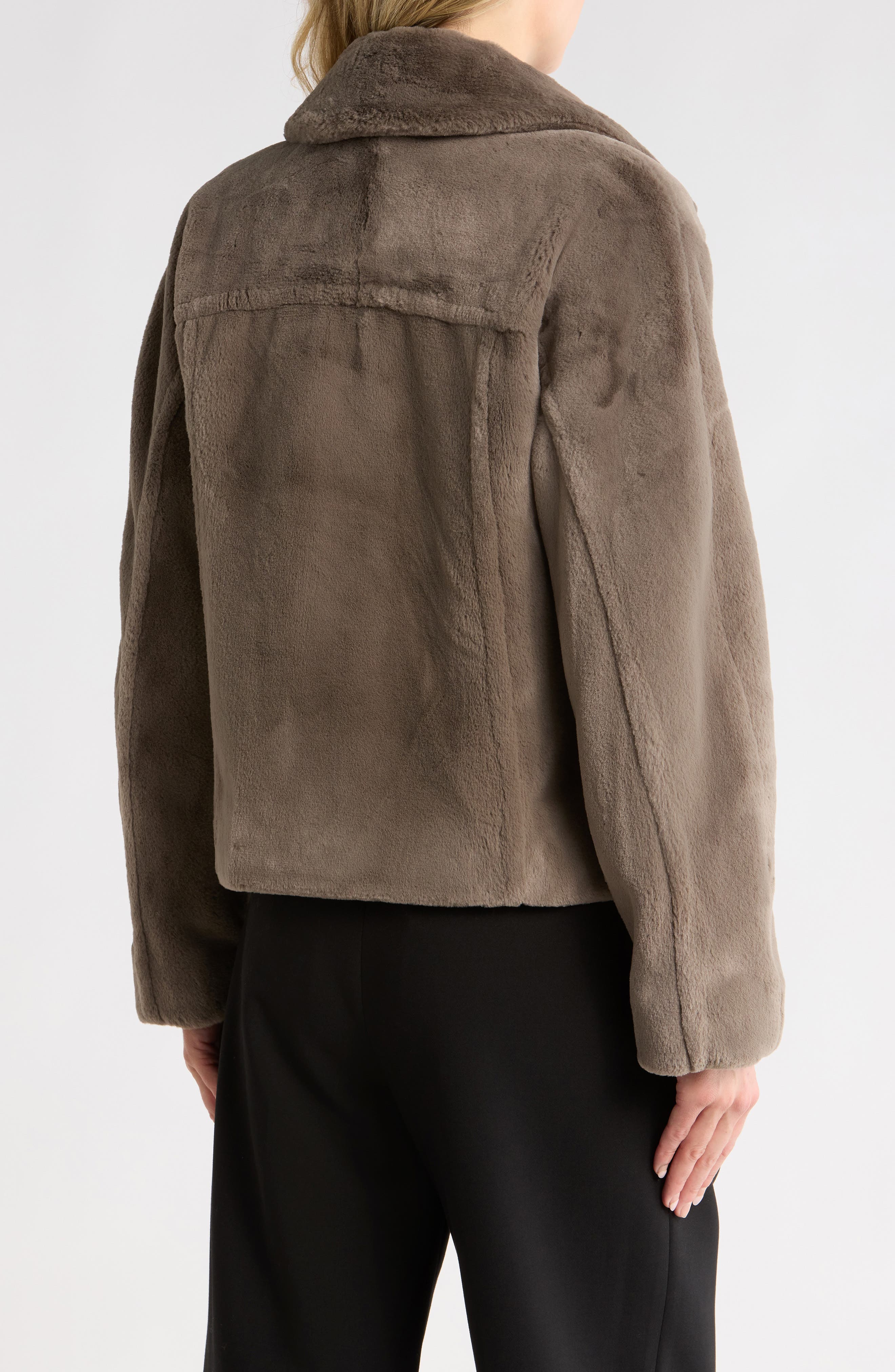 Faux Fur Trucker Jacket - image 2